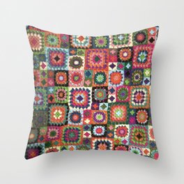 Folk City Threads No.3 Throw Pillow