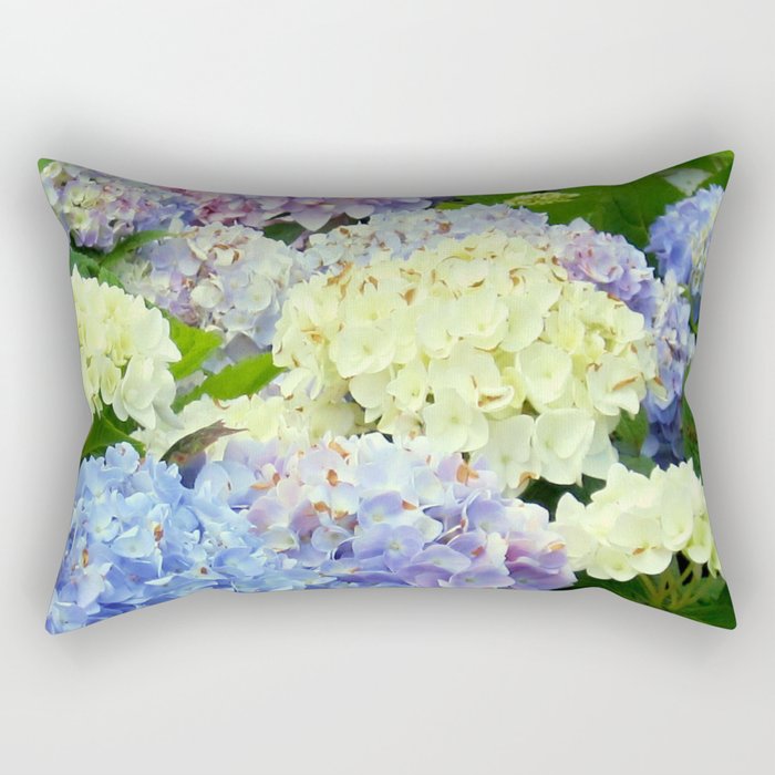 Hydrangea Flowers Mix Rectangular Pillow