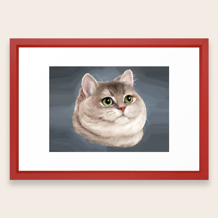 Heavy Breathing Cat Fine Art Edition Framed Art Print By