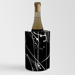 Black and white watercolor splatters pattern Wine Chiller