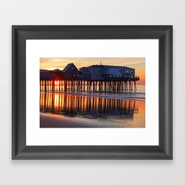 Old Orchard Beach Maine at Sunrise  Framed Art Print