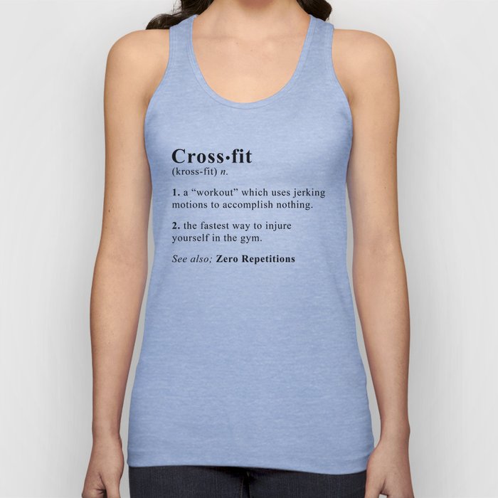 Definition of Crossfit Tank Top by Gym Worthy Society6