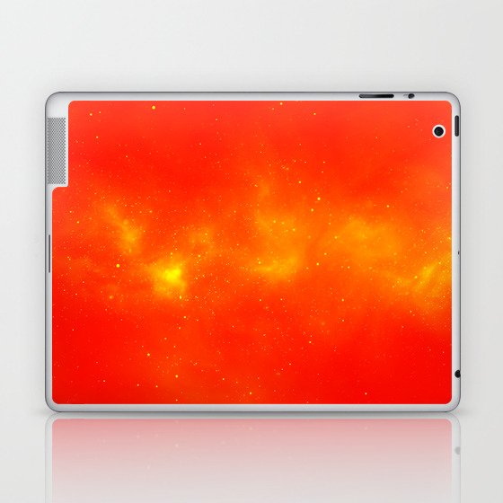 Orange Galaxy artwork | Unique original art by mazevoo| gift idea for kids, boys, girls Laptop & iPad Skin