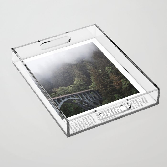 PNW Views | Forest and the Bridge | Minimalist Photography Acrylic Tray