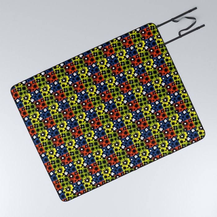 Board Shorts Wild Flowers Colorful Picnic Blanket