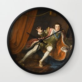 David Garrick as Richard III by William Hogarth Wall Clock