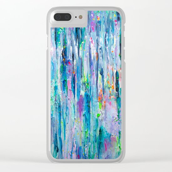 Silver Rain Clear iPhone Case