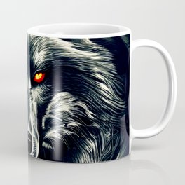 Black Shadow Wolf Fenrir Coffee Mug