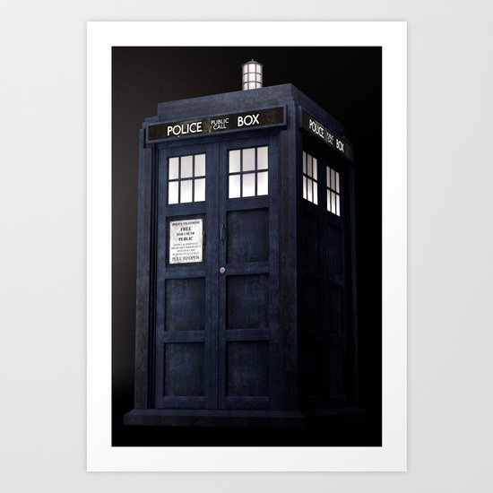 Tardis 3D Art Print