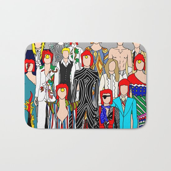 Bowie Doodle Square Bath Mat