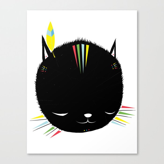 MIGHTY TIGARRR, BLACK KITTEN 묘 Canvas Print