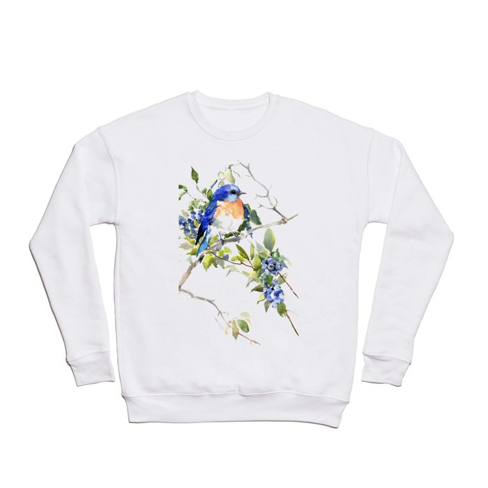 Bluebird and Blueberry Crewneck Sweatshirt
