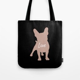 French bull dog love silhouette Tote Bag