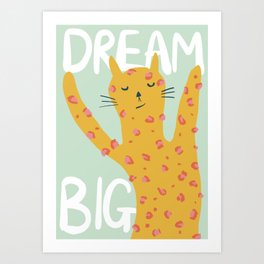 Dream Big Leopard Art Print for Kids Art Print