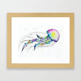 Pastel Jellyfish Framed Art Print