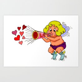 "LOVE - Loud & Clear { Boy Cupid }" by Jesse Young ILLO Art Print