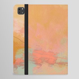 abstract peach sky on mint sea iPad Folio Case