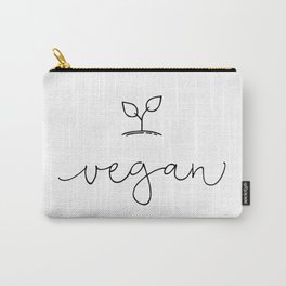 Vegan Carry-All Pouch | Veganart, Veggies, Vegansgift, Typography, Black And White, Veganism, Animal, Veg, Minimal, Graphicdesign 