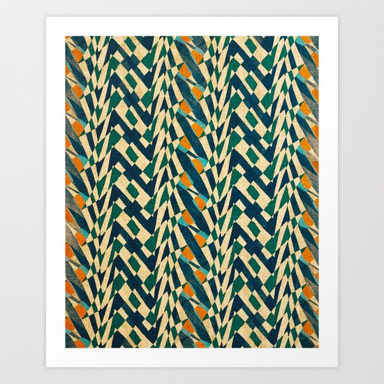 Braiding Colors Art Print