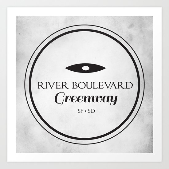 River Boulevard Greenway Art Print