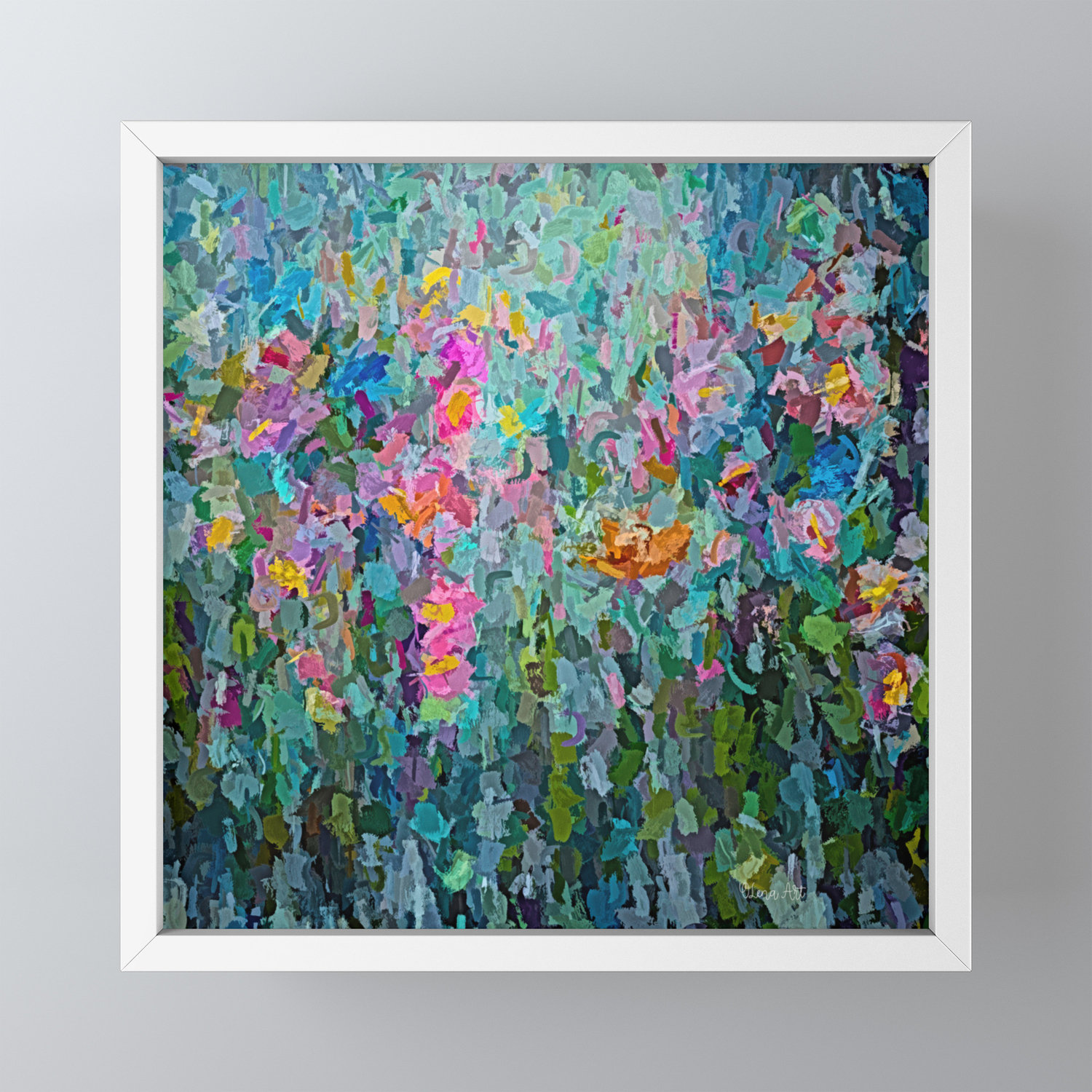 Mid July Meadow Flowers 2 Painting By Olena Art Framed Mini Art