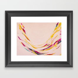 Miss Marmalade Rose - Abstract painting by Jen Sievers Framed Art Print