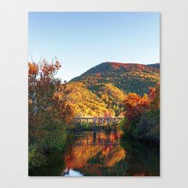 Bridge to Autumn Canvas Print