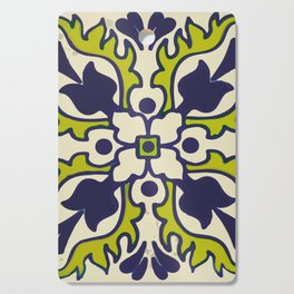 Baroque cross classic mexican talavera tile design  Cutting Board