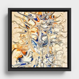 Face Abstract Framed Canvas