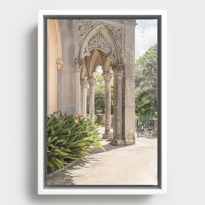 Monserrate Palace Arch Photo | Romantic Garden in Sintra Art Print | Portugal Travel Photography Framed Canvas