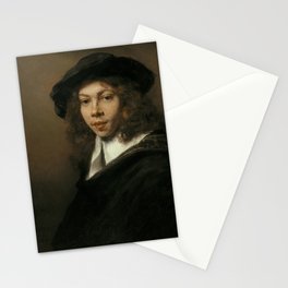 Young Man in a Black Beret Stationery Card