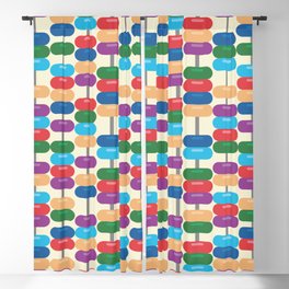 Abacus / Brightly Coloured Beads  Blackout Curtain