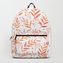 Watercolor branches - pastel orange and pink Backpack