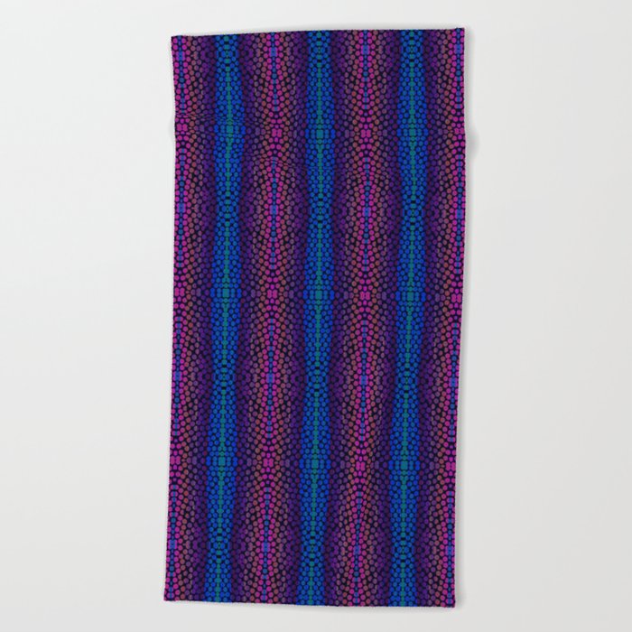 Mosaic Two Purple Three Beach Towel