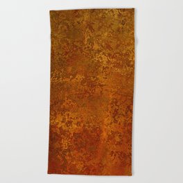 Vintage Copper Rust, Minimalist Art Beach Towel