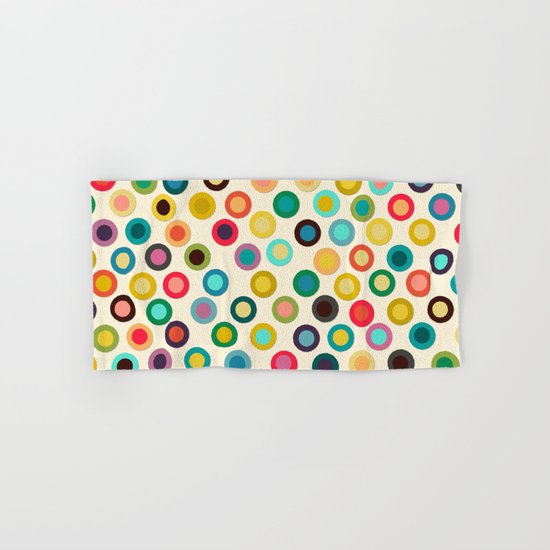 ivory pop spot Hand & Bath Towel
