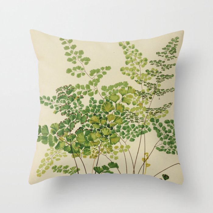 Maidenhair Ferns Throw Pillow
