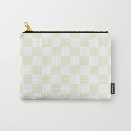 Checker (Beige/White) Carry-All Pouch