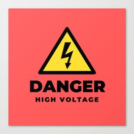 Danger High Voltage Canvas Print