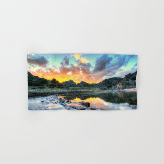 Sunset Landscape #river Hand & Bath Towel