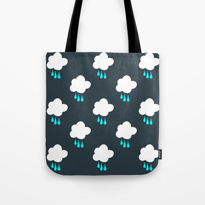 Rain Cloud Pattern Tote Bag