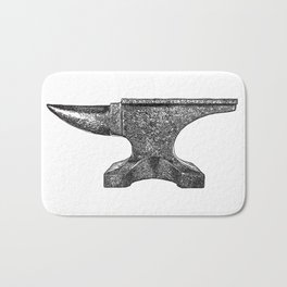 Anvil Bath Mat | Metal, Blacksmith, Graphic, Manly, Father, Iron, Tool, Graphicdesign, Drawing, Digital 