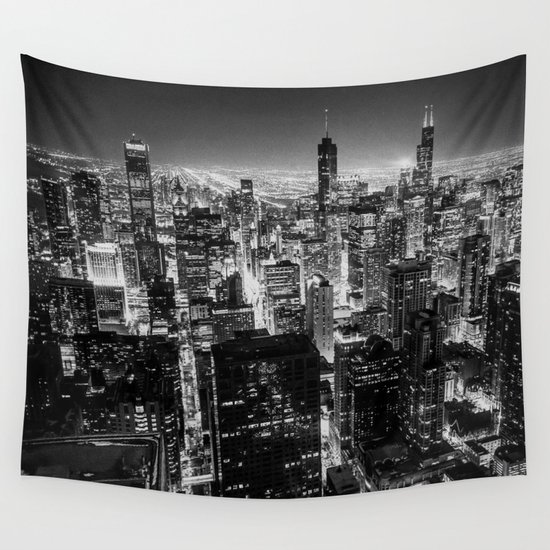 Chicago Skyline Wall Art nighttime chicago skyline wall tapestrylena mirisola | society6 Chicago Skyline Wall Art nighttime chicago skyline wall tapestrylena mirisola | society6
