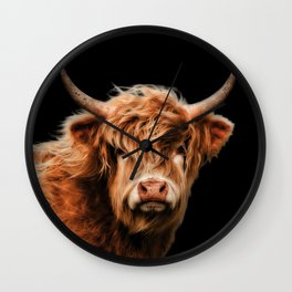 Highland Cow Wall Clock