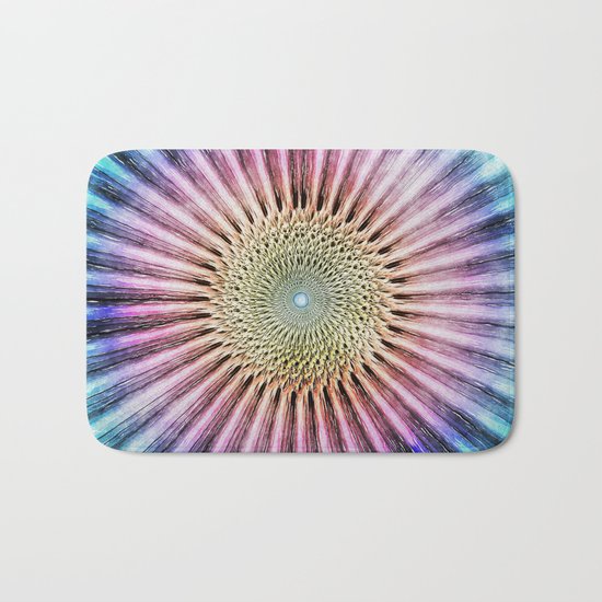 Textured Mandala Tie Dye Bath Mat