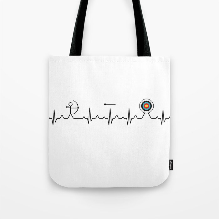 Archery heartbeat Tote Bag