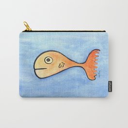 Aquarium Carry-All Pouch | Illustration, Watercolor, Painting, Sailor, Fishbowl, Ink, Pecera, Ocean, Aquarium, Minimalism 