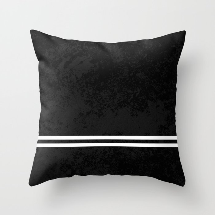 Infinite Road - Black And White Abstract Throw Pillow