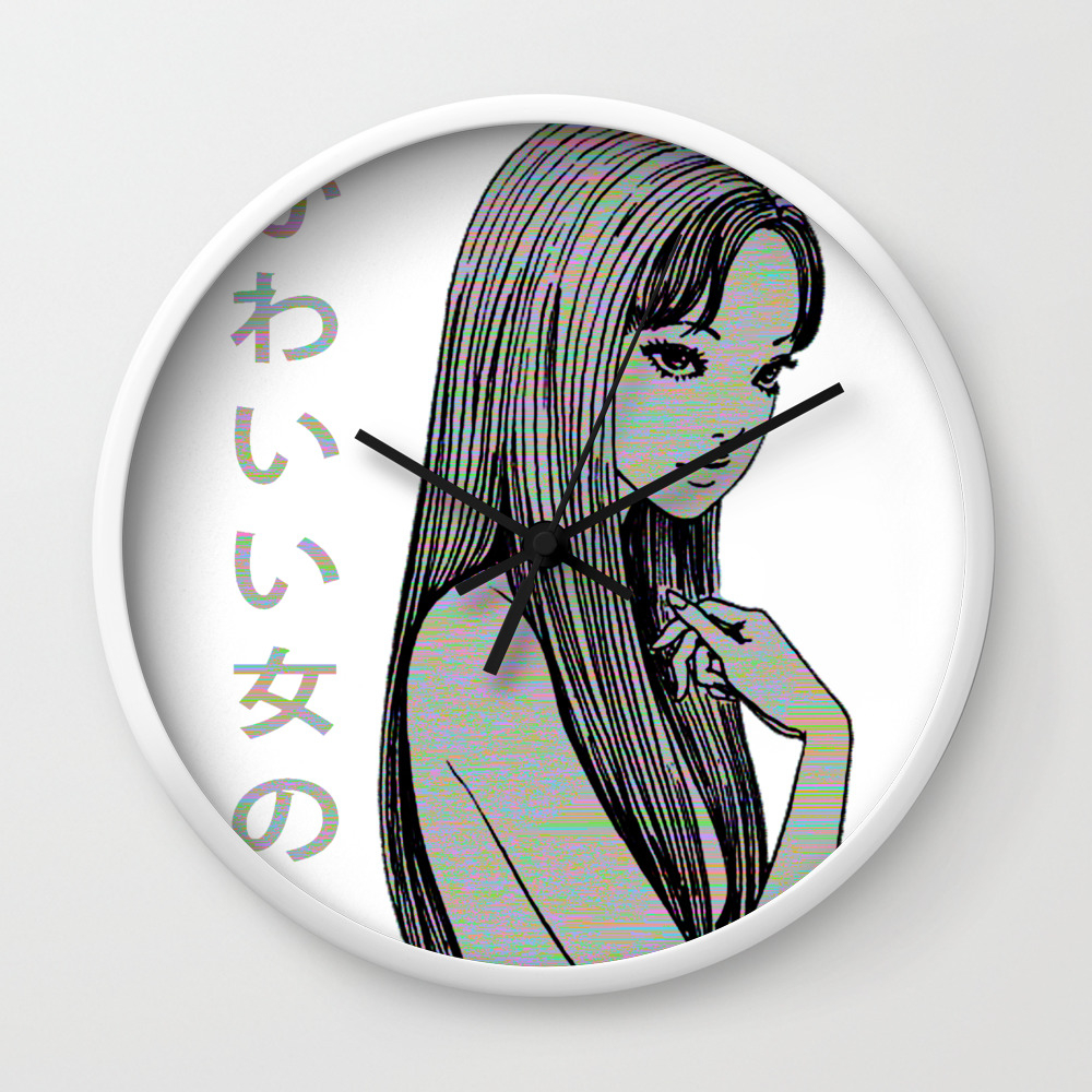 Pretty Girl 2 Sad Japanese Anime Aesthetic Wall Clock By Poser Boy Society6,Girl Cute Anime Cats Wallpaper