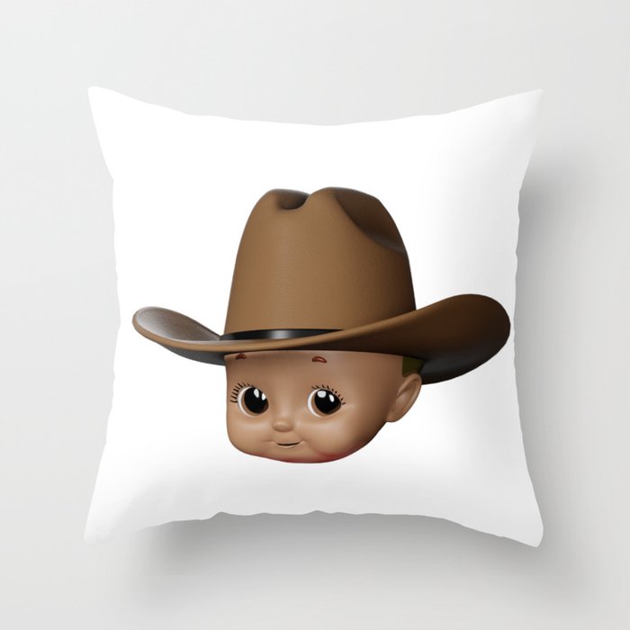lil cowboy Throw Pillow